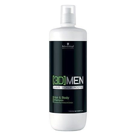 Schwarzkopf 3D MEN H&B, wielozadaniowy szampon do włosów i ciała 1000ml