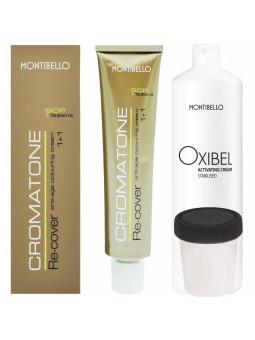 Montibello Cromatone Recover zestaw do farbowania włosów siwych 60ml + oxydant 60ml