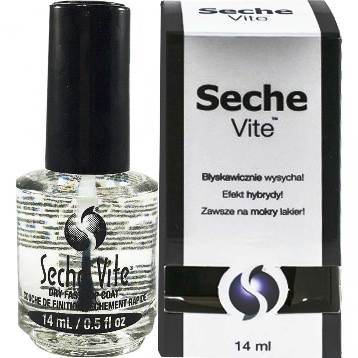 Seche VITE dry fast top coat, szybkoschnący utwardzacz do lakieru 14ml