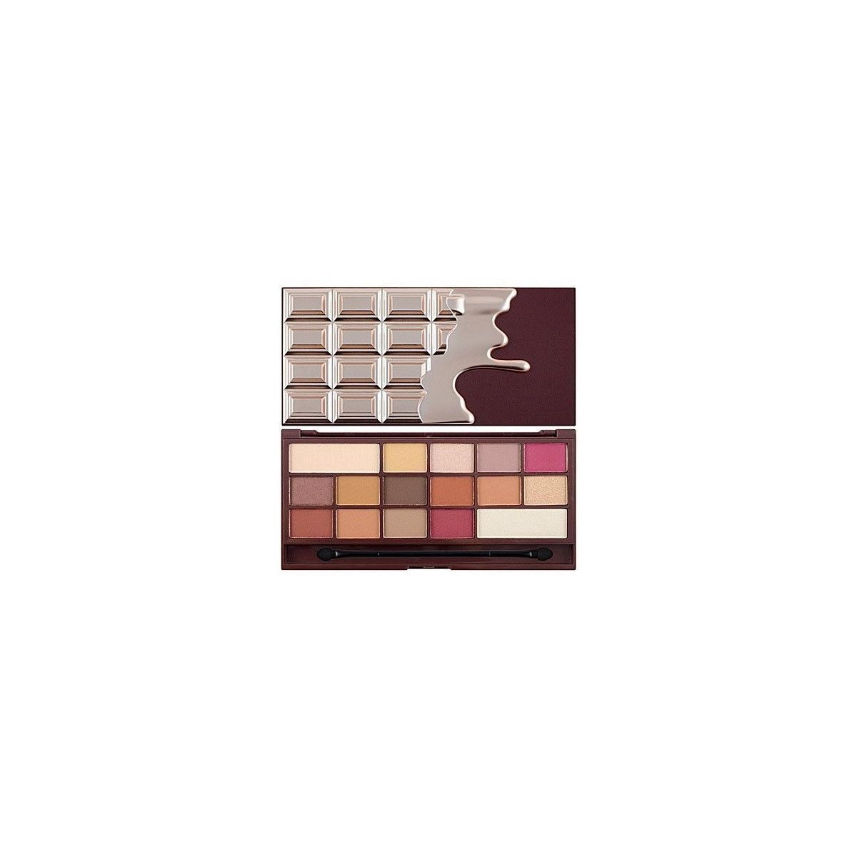 Makeup Revolution 16 Eyeshadows I Love Makeup Chocolate Elixir, satynowe i matowe cienie 22g