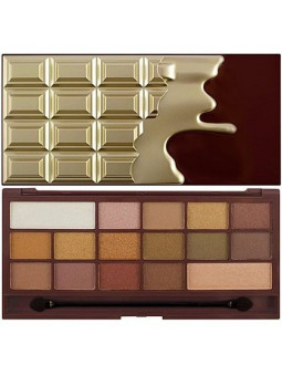 Makeup Revolution Chocolate Golden Bar - paletka błyszczących cieni do powiek 22g