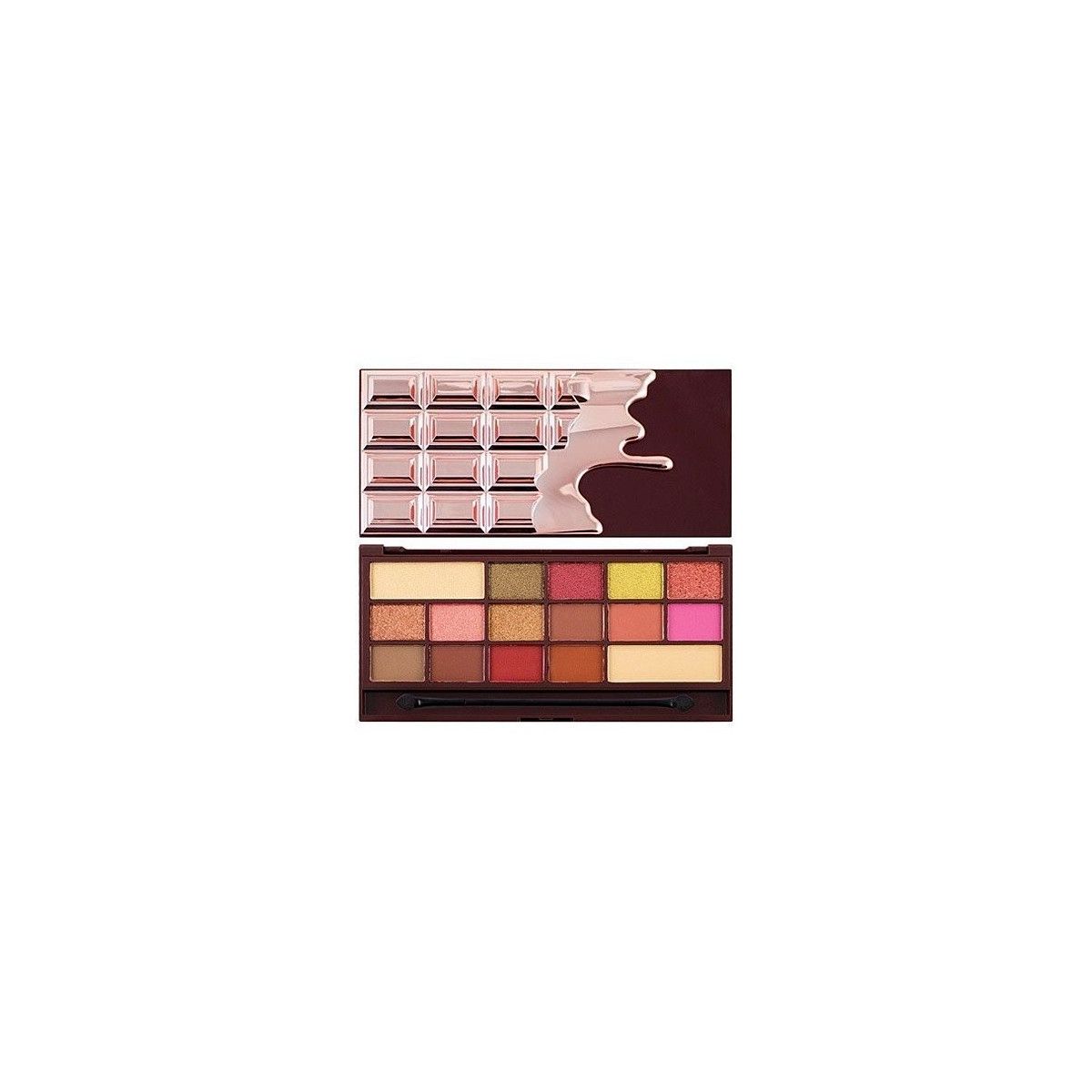 Makeup Revolution 16 Eyeshadows I Love Makeup Rose Gold, paleta trwałych cieni do powiek 22g