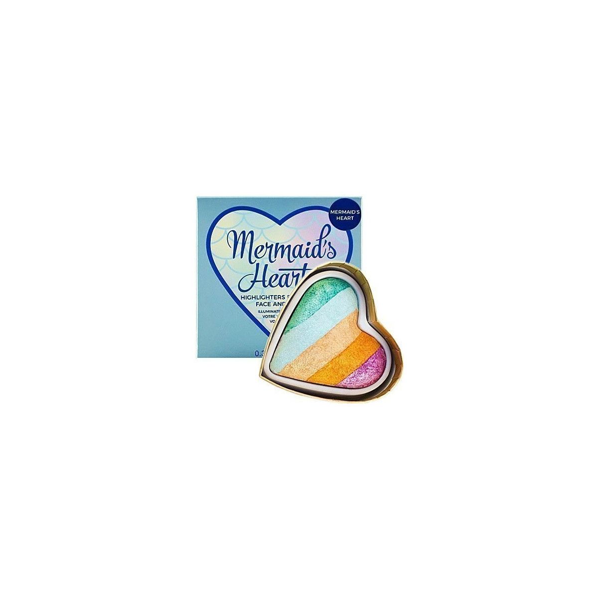 Makeup Revolution I Heart Makeup Mermaid's Heart, wypiekany rozjaśniacz do twarzy 10g