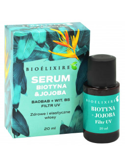 Bioelixire Olejek Biotyna i Jojoba nawilżające serum do włosów suchych 20ml