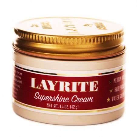 Layrite Supershine Cream nabłyszczający krem do włosów 42g zakręcony