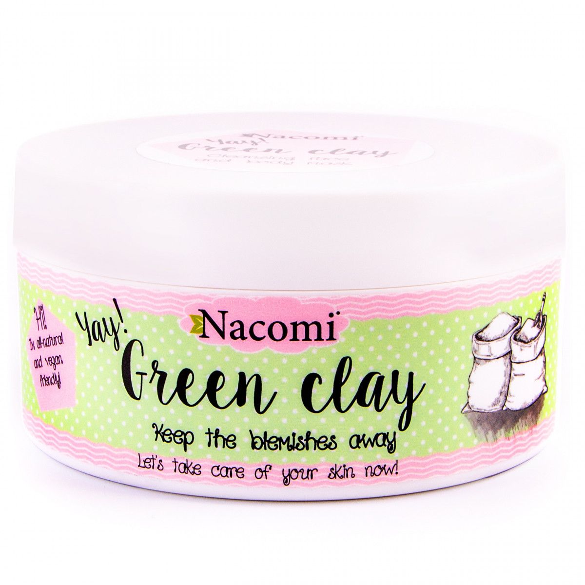 Nacomi Green Clay maseczka oczyszczająca z zielonej glinki 65g sklep Gobli