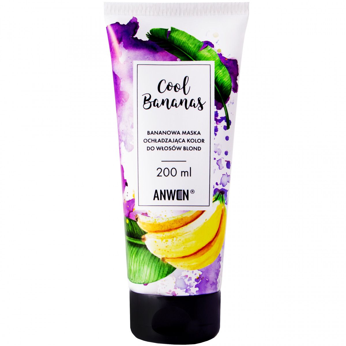 Anwen Cool Bananas naturalna maska ochładzająca kolor blond 200ml neutralizuje żółte odcienie