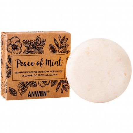 Anwen Peace of Mint Miętowy szampon w kostce bez puszki