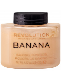 Makeup Revolution Luxary Powder Banana, lekki puder cery naczynkowej i oliwkowej 32g