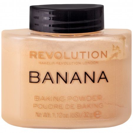 Makeup Revolution Luxary Powder Banana, lekki puder cery naczynkowej i oliwkowej 32g
