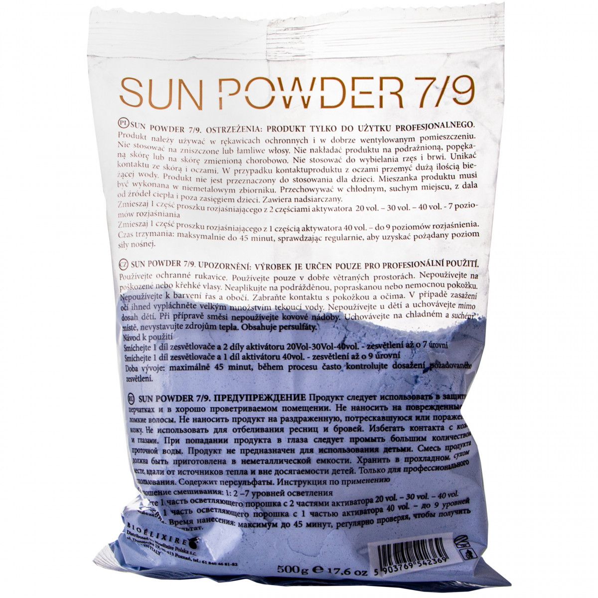 SunPowder rozjaśniacz w proszku 7/9 500g