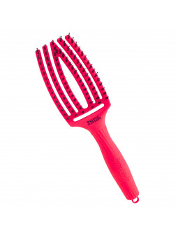 Olivia Garden Finger Brush Neon Pink szczotka do włosów z włosiem dzika Olivia Garden - 1