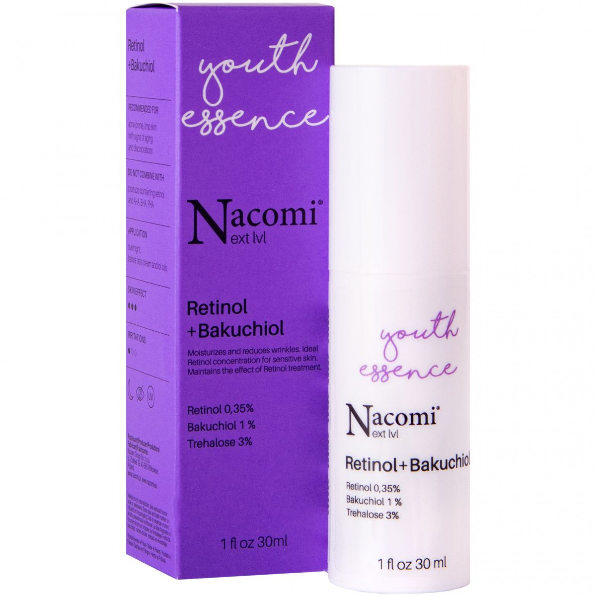 Nacomi Next Level Retinol + Bakuchiol przeciwstarzeniowe serum 30 ml