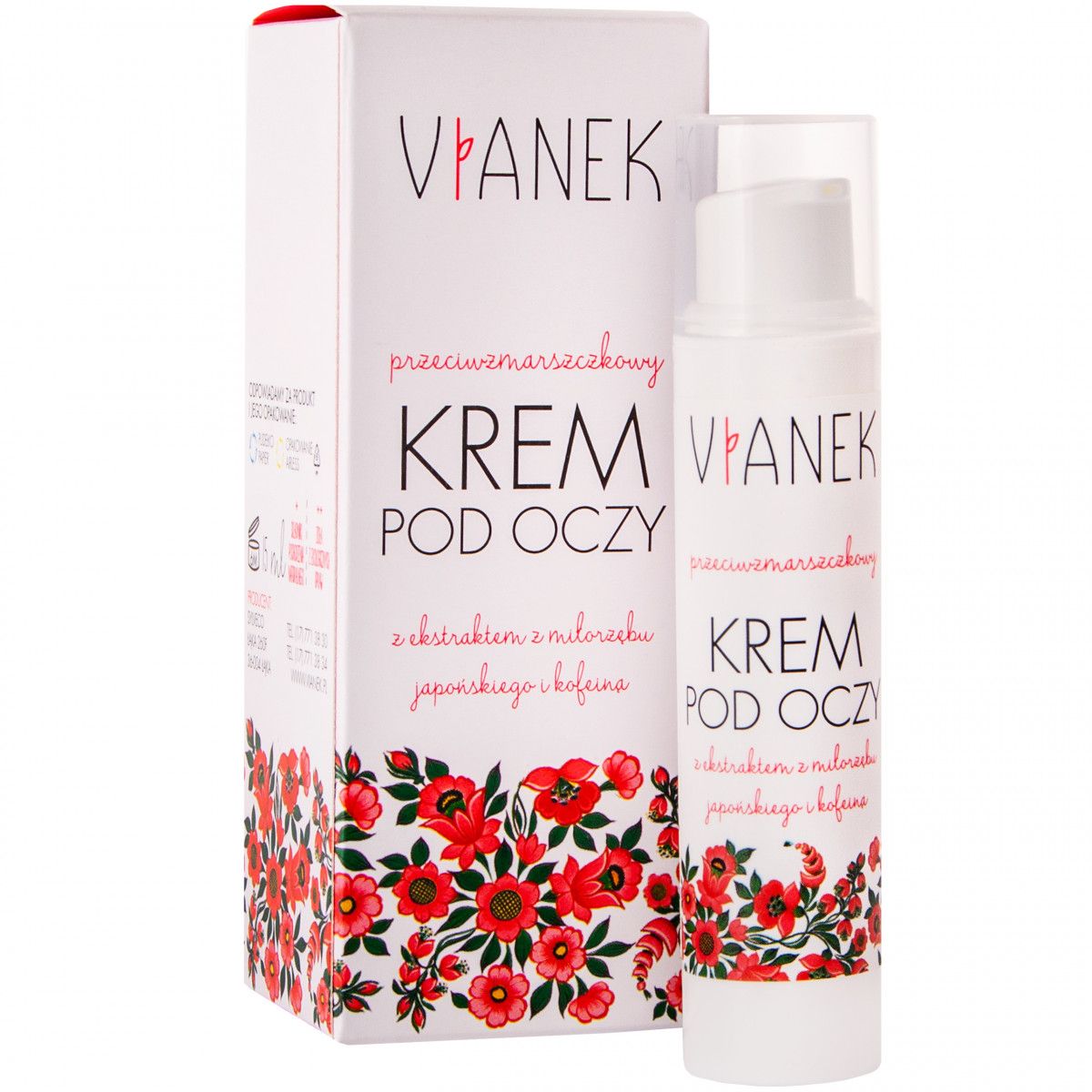 Vianek Przeciwzmarszczkowy ujędrniający krem pod oczy 50 ml