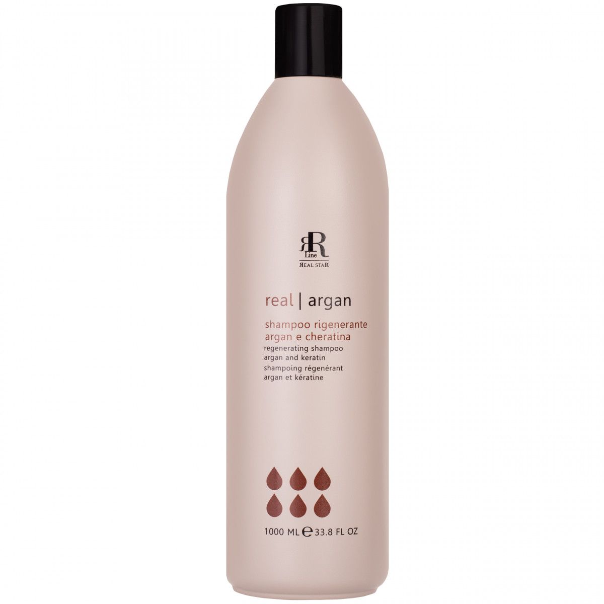 RR Line Argan Star wzmacniający szampon, włosy zniszczone i łamliwe 1000ml