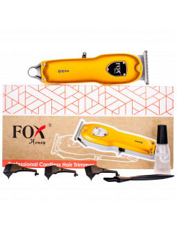 Fox Honey - bezprzewodowy trymer do włosów i zarostu z ostrzami ze stali nierdzewnej - skład opakowania