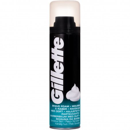 Gillette Sensitive Skin - łagodna pianka do golenia dla mężczyzn, do skóry wrażliwej 200 ml