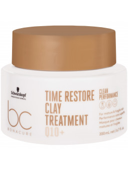 Schwarzkopf BC Time Restore Clay Treatment Q10+ Maska wzmacniająca do włosów dojrzałych 200ml