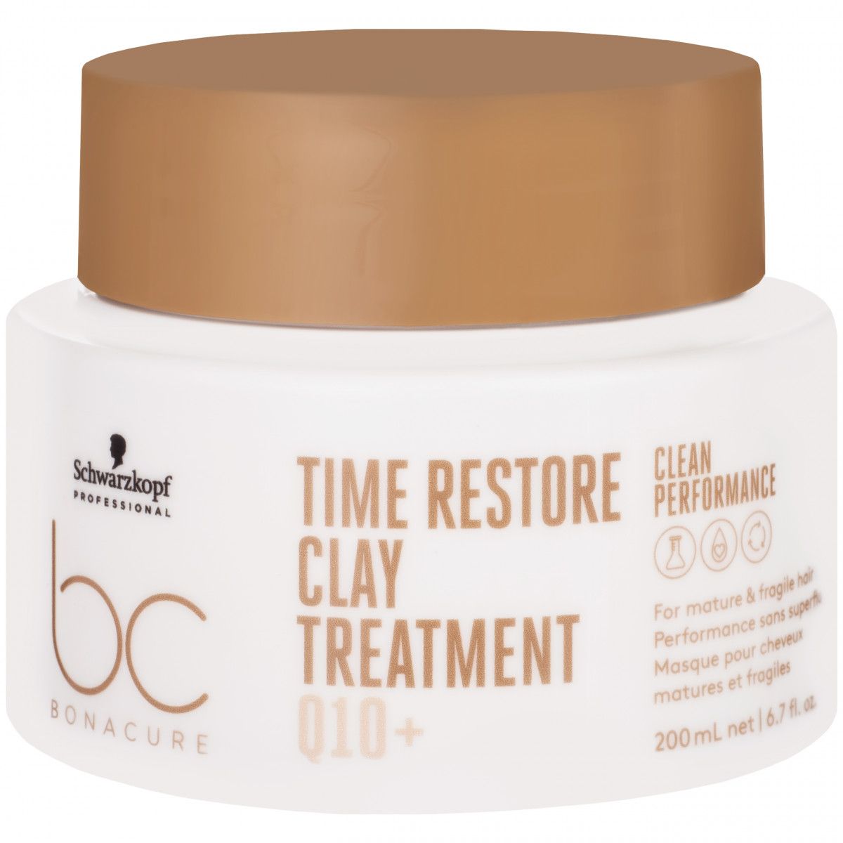 Schwarzkopf BC Time Restore Clay Treatment Q10+ Maska wzmacniająca do włosów dojrzałych 200ml