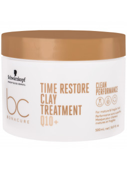 Schwarzkopf BC Time Restore Clay Treatment Q10+ Wzmacniająca maska do włosów zniszczonych500ml