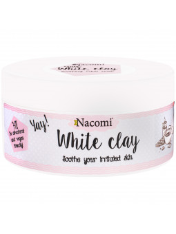 Nacomi White Clay – porcelanowa glinka do skóry suchej, delikatnej i z pierwszymi oznakami starzenia się, 50 g