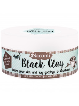 Nacomi Black Clay – czarna detoksykujaca glinka do twarzy z aktywnym węglem, 90 g