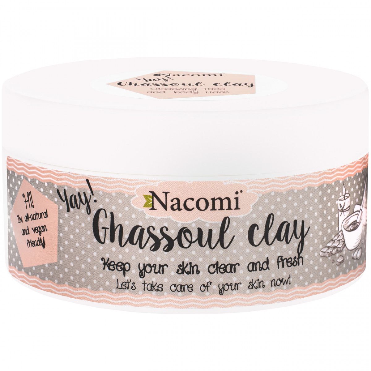 Nacomi Ghassoul Clay – oczyszczająca glinka do twarzy, 94 g