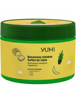 Yumi Bananowy Chlebek Suflet do ciała – intensywnie nawilżające i łagodzące masło do ciała, 300 ml
