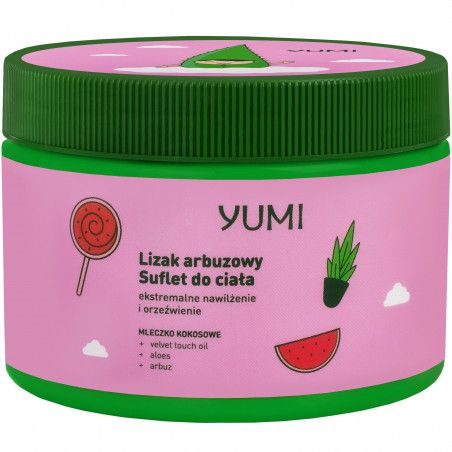 Yumi Lizak arbuzowy Suflet do ciała – intensywnie nawilżające i orzeźwiające masło do ciała, 300 ml
