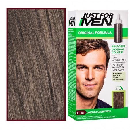 Just For Men – odsiwiacz do włosów dla mężczyzn, 66 ml kolor Medium Brown H35 Średni Brązowy