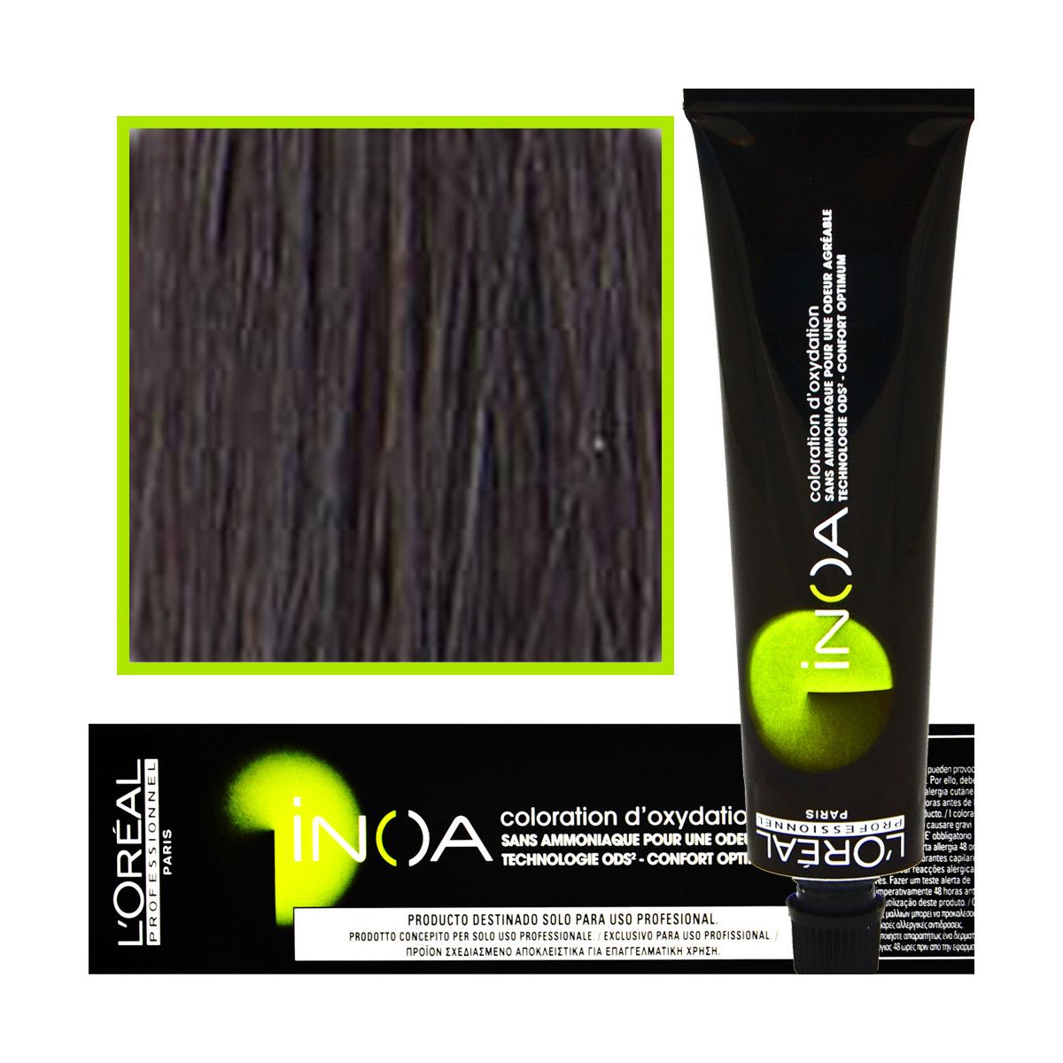 Loreal Inoa farba do włosów głęboki i trwały kolor dodatkowa ochrona włosa 60 ml 1 Czarny