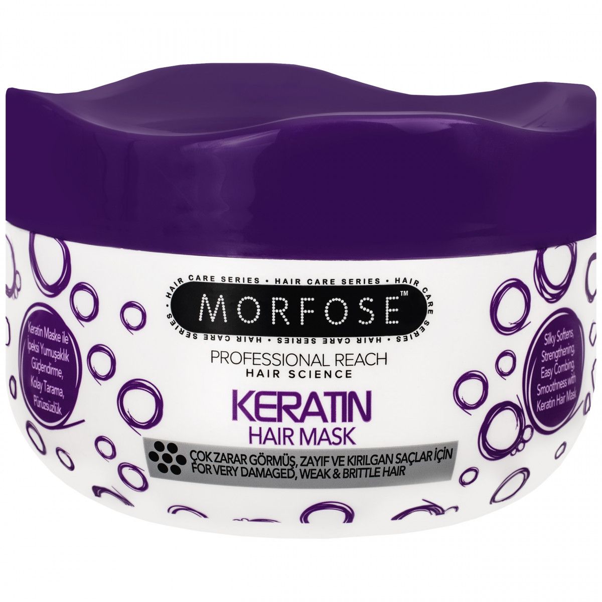 Morfose Keratin Hair Mask – keratynowa maska do włosów zniszczonych i osłabionych, 500ml
