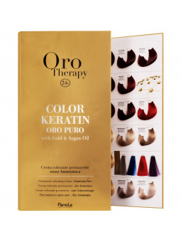 Fanola Oro Therapy - pełna paleta kolorów, przykładowe próbki kolorów
