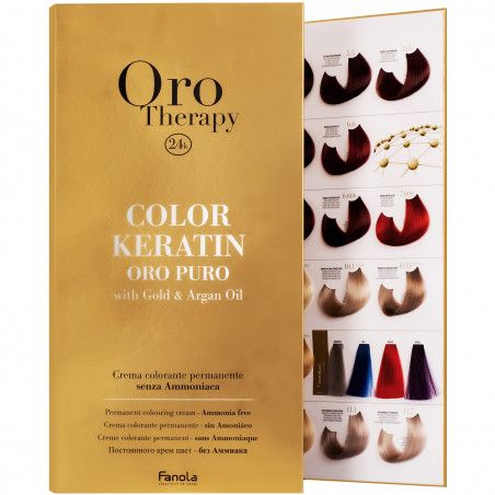 Fanola Oro Therapy - pełna paleta kolorów, przykładowe próbki kolorów