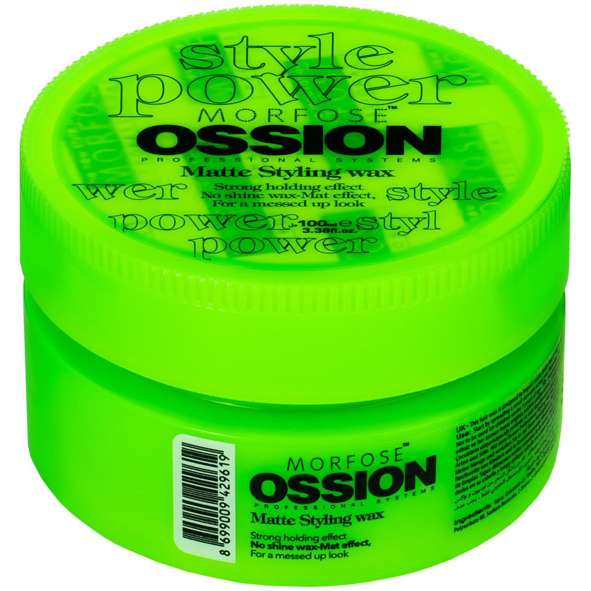 Morfose Ossion Matte Styling Wax – mocny wosk do stylizacji włosów o matowym wykończeniu, 100 ml