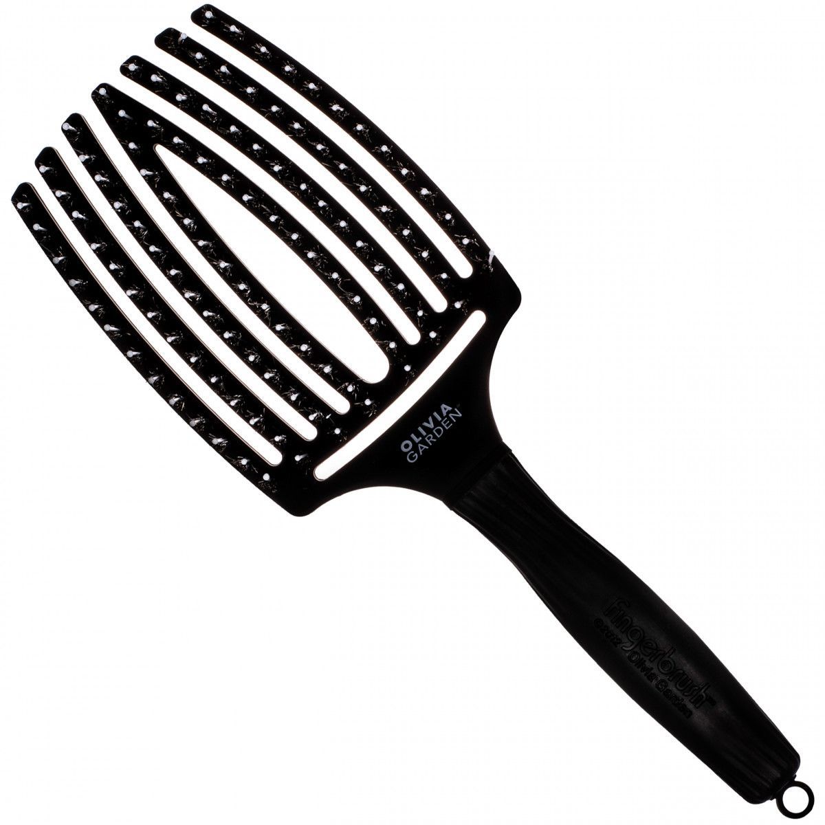 Olivia Garden Finger Brush Combo Large, szczotka do codziennej pielęgnacji włosów, kolor czarny