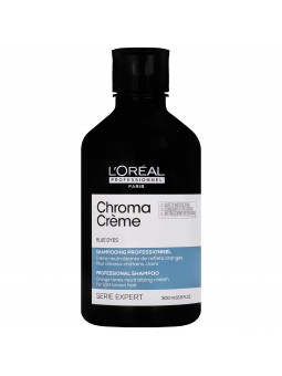 Loreal Chroma Creme Shampoo Blue Dyes – szampon do włosów jasnobrązowych neutralizujący pomarańczowe tony, 300 ml