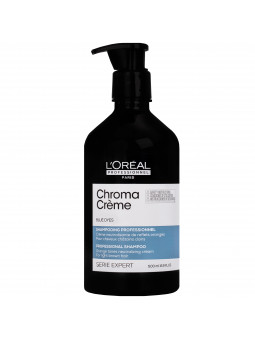 Loreal Chroma Creme Shampoo Blue Dyes – szampon do włosów farbowanych jasnobrązowych, 500ml