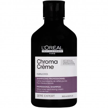 Loreal Chroma Creme Shampoo Purple Dyes – szampon do włosów blond neutralizujący żółte tony, 300 ml