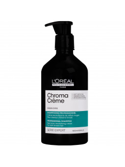 Loreal Chroma Creme Shampoo Green Dyes – szampon do włosów ciemnobrązowych i czarnych, 500ml