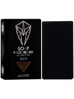 Masveri Soap Face Beard All Skin Types - mydło do twarzy i zarostu dla mężczyzn, 100g