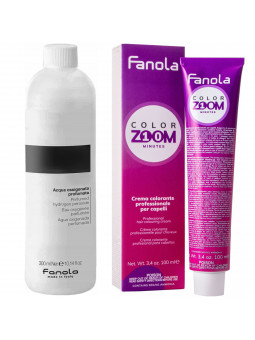 Fanola Color Zoom - zestaw do farbowania włosów farba 100ml i oxydant 300ml