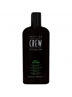 American Crew 3in1 Tea Tree - żel pod prysznic 3w1, do mycia ciała i pielęgnacji włosów, 450ml