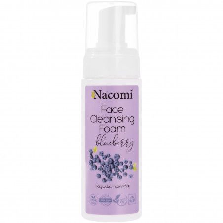 Nacomi Face Cleansing Foam Blueberry - pianka myjąca do twarzy o zapachu borówki 150ml