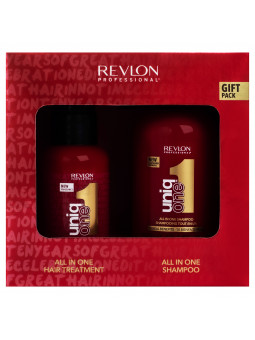 Revlon Uniq One Gift Pack - zestaw do pielęgnacji włosów szampon i odżywka bez spłukiwania
