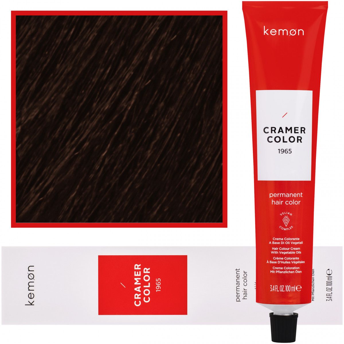 Kemon Cramer Color farba 100ml kolor 4,0 | Śródziemnomorski Naturalny Brąz