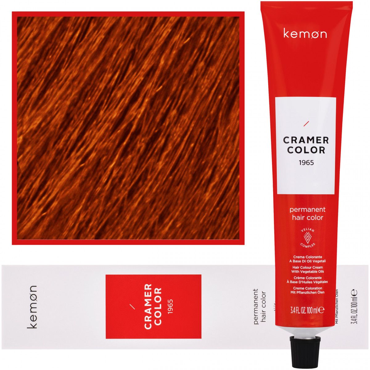 Kemon Cramer Color farba 100ml kolor 8,44 | Jasny Głęboki Miedziany Blond