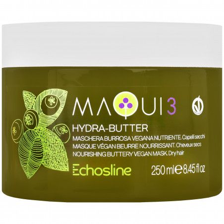 Echosline Maqui 3 Hydra-Butter - wegańska maska do włosów zniszczonych i suchych, 200ml
