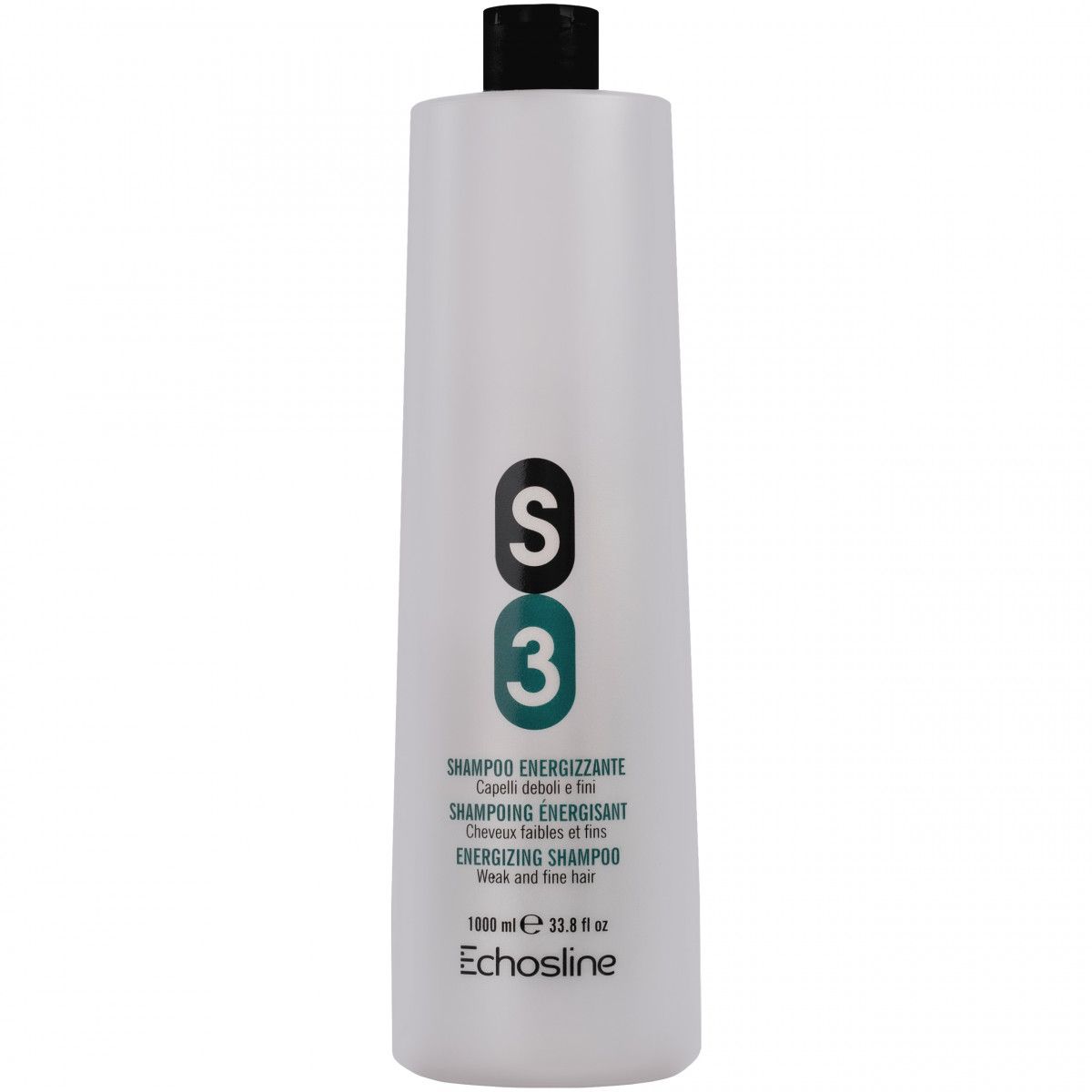 Echosline S3 Energizing Shampoo – wzmacniający szampon do włosów wypadających, 1000ml