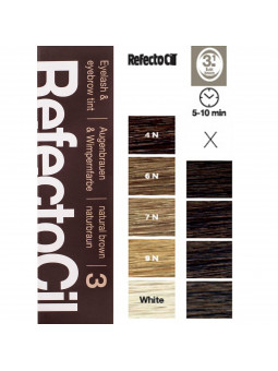 RefectoCil 3 Brąz - efekt użycia henny do brwi i rzęs dla różnych kolorów i odcieni